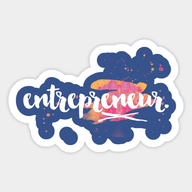 Entrepreneur Sticker by rodneycowled